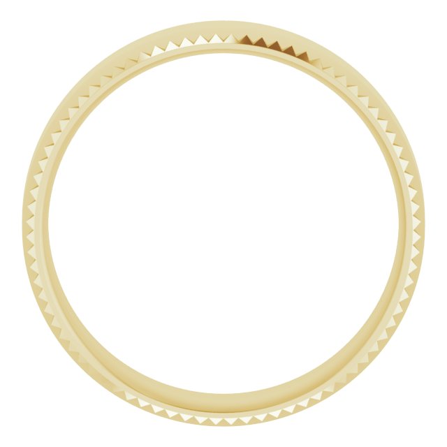 Geometric Faceted Comfort-Fit Flat Band, 6 mm