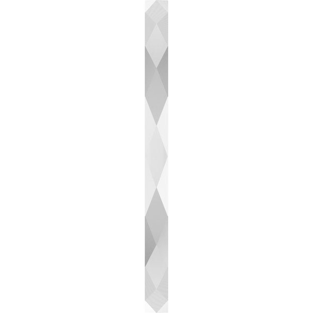 14K X1 White Gold Geometric Faceted Flat Band, 1.5 mm, Style 2