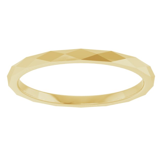 Geometric Faceted Flat Band, 1.5 mm, Style 3