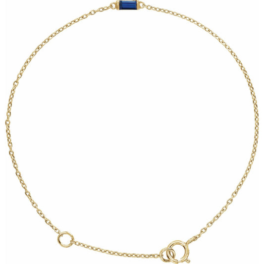Natural Blue Sapphire 6 1/2-7 1/2" Bracelet