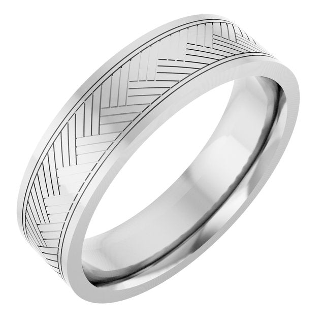 Grooved Tread Pattern Comfort-Fit Flat Band