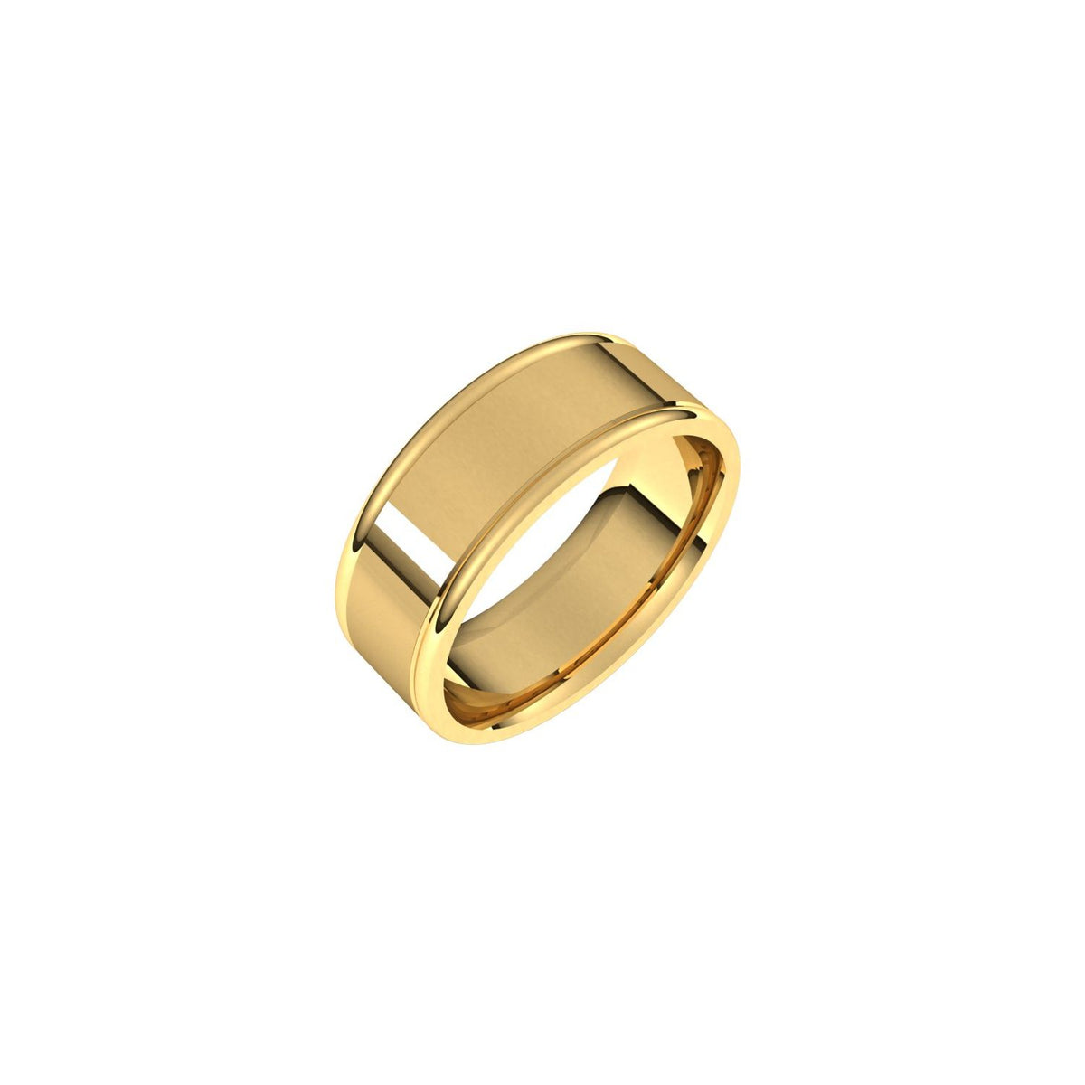 Grooved Comfort-Fit Flat Band, 5 mm (52013)