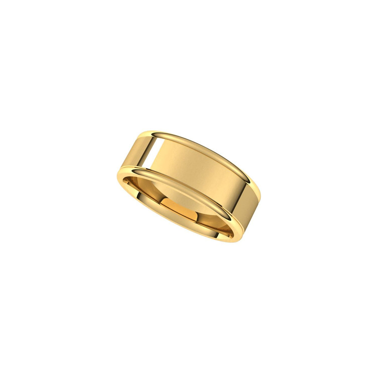 Grooved Comfort-Fit Flat Band, 5 mm (52013)