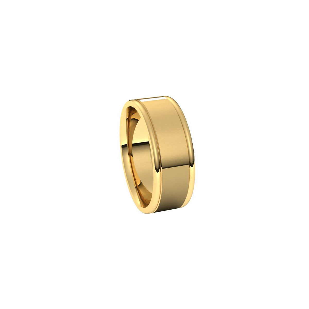 Grooved Comfort-Fit Flat Band, 5 mm (52013)
