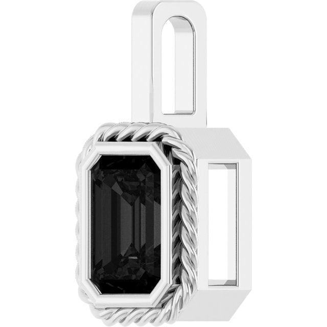 Natural Black Onyx Men's Pendant