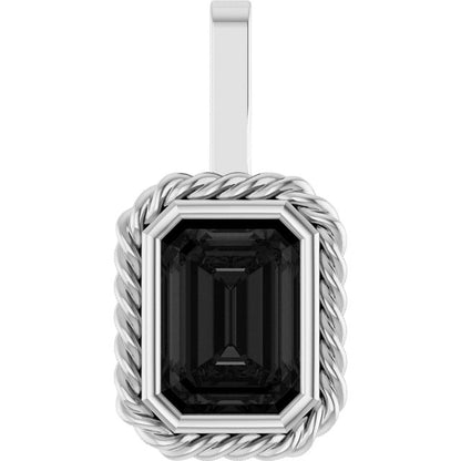 Natural Black Onyx Men's Pendant