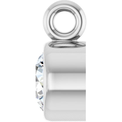 1/6 CT Natural Diamond Dangle, 3.94 mm x 5.95 mm