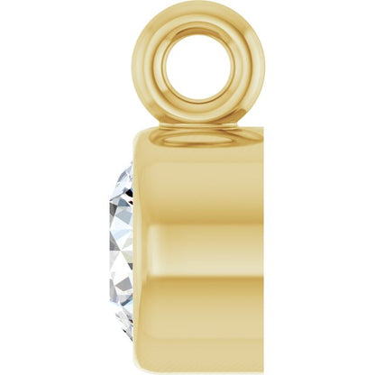 1/6 CT Natural Diamond Dangle, 3.94 mm x 5.95 mm