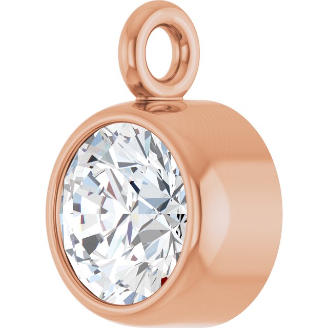 1/5 CT Lab-Grown Diamond Bezel-Set Dangle, 4.57 mm x 6.58 mm