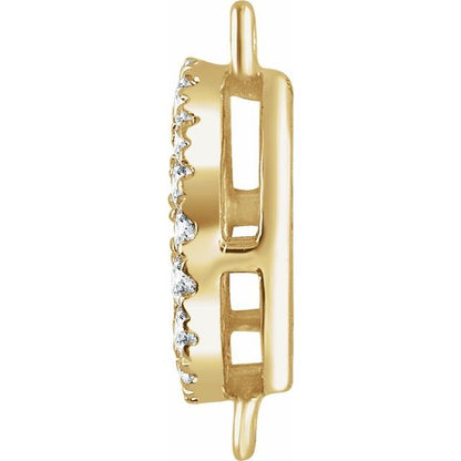 .06 CTW Natural Diamond Link, 7 x 7 mm