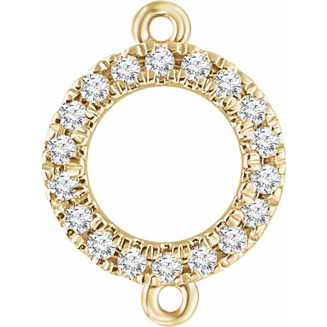 .06 CTW Natural Diamond Link, 7 x 7 mm