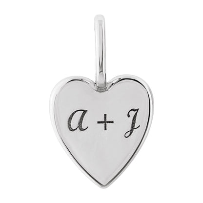 Engravable Heart Charm/Pendant, 18.27 x 10.96 mm