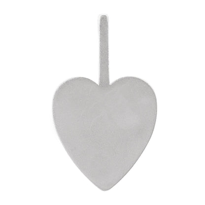 Engravable Heart Charm/Pendant, 18.27 x 10.96 mm