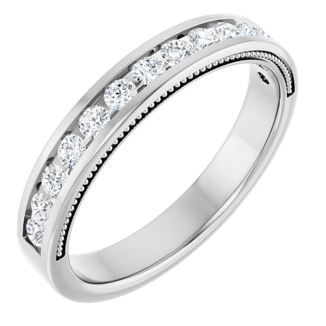 3/8 CTW Natural Diamond Channel-Set Anniversary Band