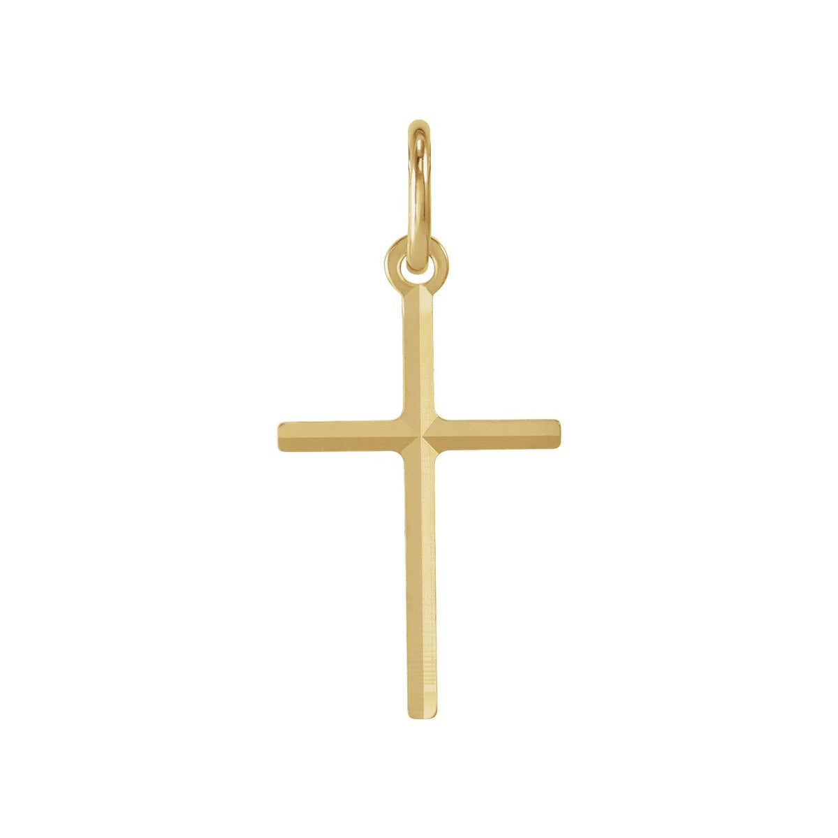 14K Yellow Gold 15.5x10 mm Cross Pendant