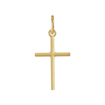 14K Yellow Gold 15.5x10 mm Cross Pendant