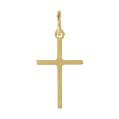 14K Yellow Gold 15.5x10 mm Cross Pendant