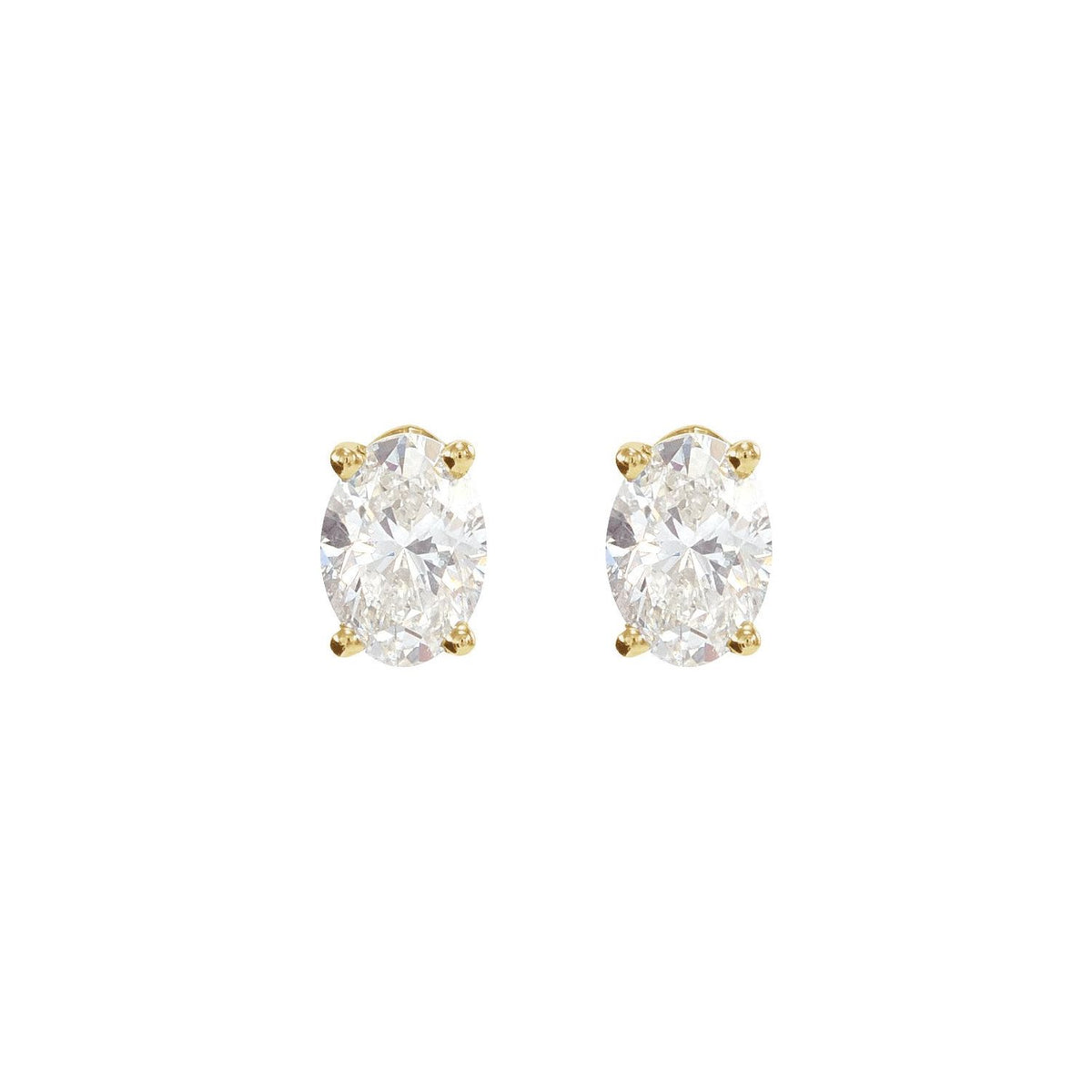 14K Yellow Gold 1 1/2 CTW Natural Diamond Earrings