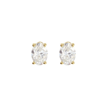 14K Yellow Gold 1 1/2 CTW Natural Diamond Earrings