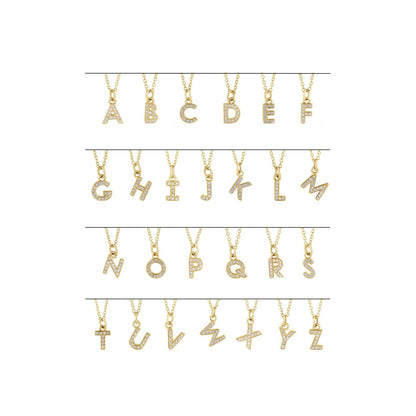 .045 CTW Natural Diamond Petite Initial 16-18" Necklace