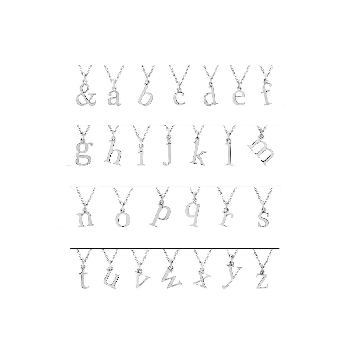 Sterling Silver Lowercase Initial c Charm/Pendant