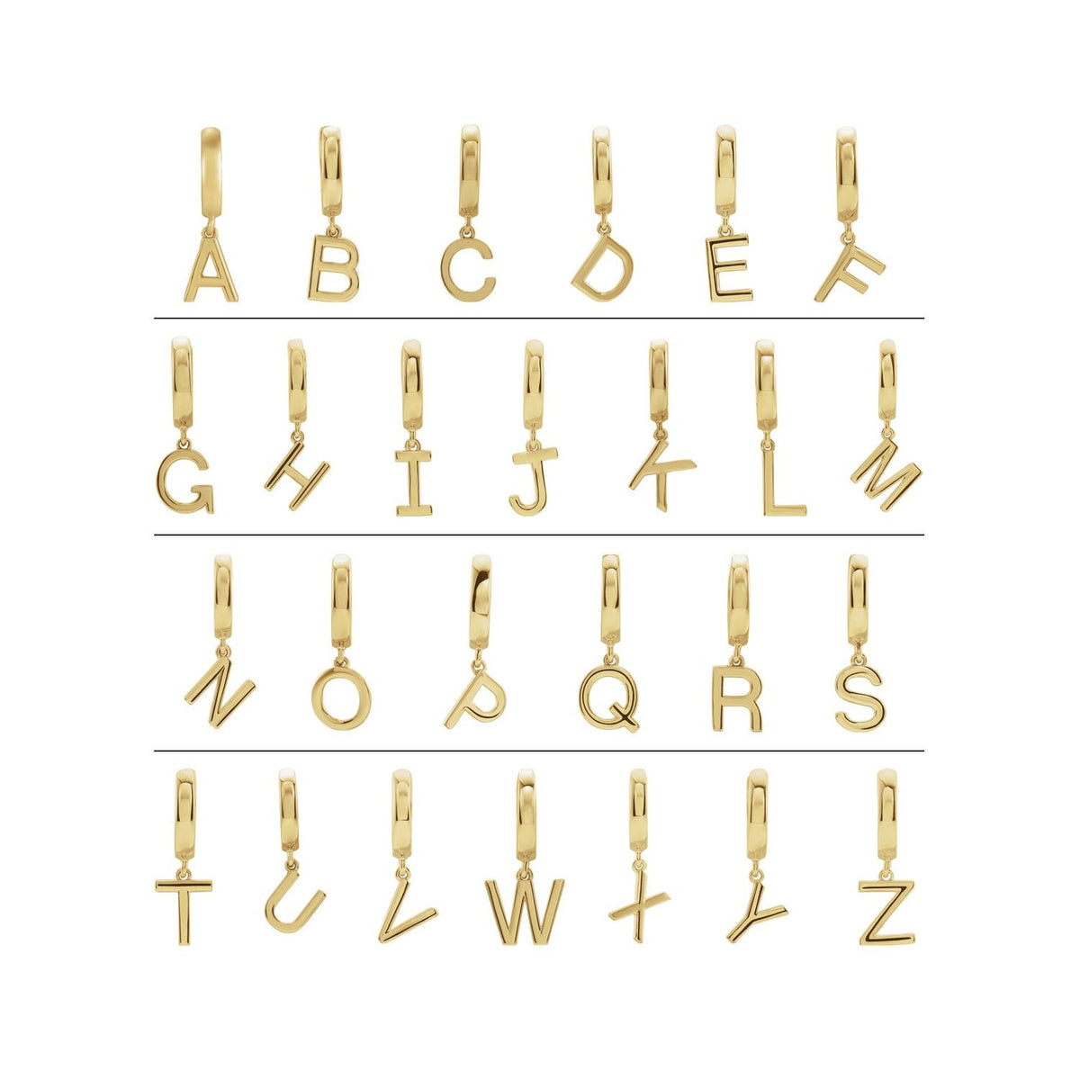 Initial Hinged Huggie Earring