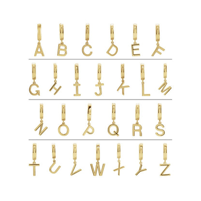 Initial Hinged Huggie Earring