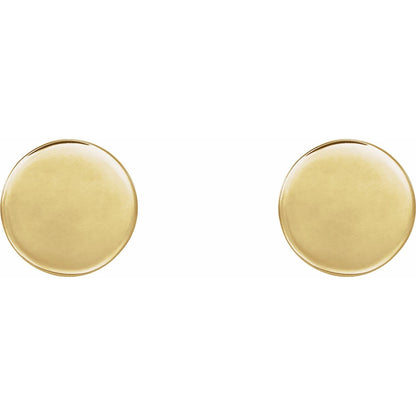 Engravable Disc Earrings