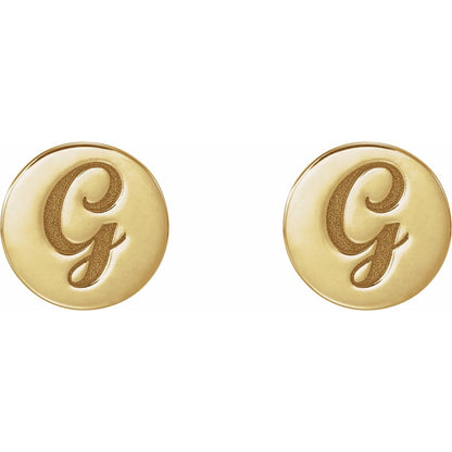 Engravable Disc Earrings