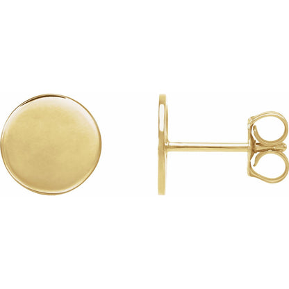 Engravable Disc Earrings