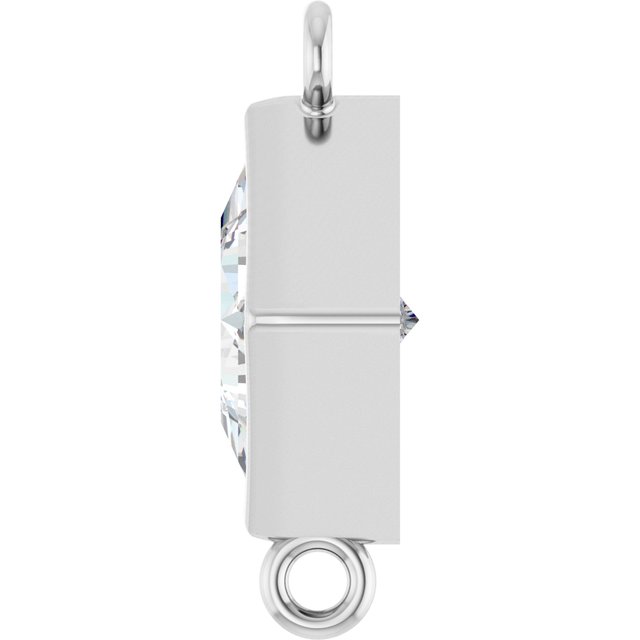 1/6 CT Lab-Grown Diamond Link, 5.5 mm x 5.5 mm, Square Bezel-Set