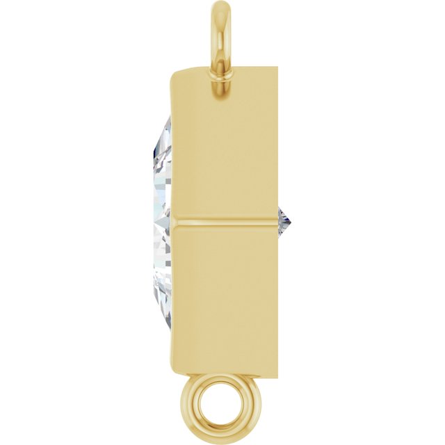 1/6 CT Lab-Grown Diamond Link, 5.5 mm x 5.5 mm, Square Bezel-Set