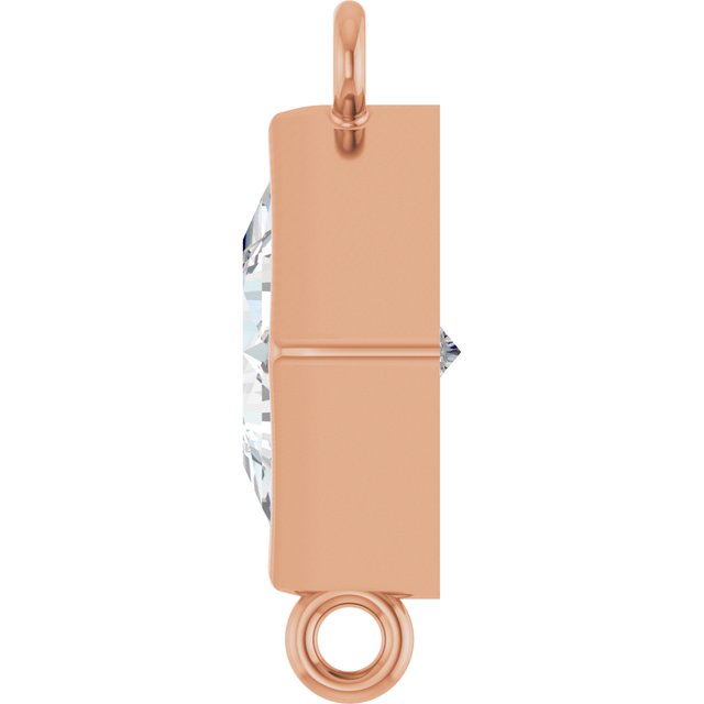 1/6 CT Lab-Grown Diamond Link, 5.5 mm x 5.5 mm, Square Bezel-Set