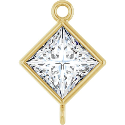 1/6 CT Lab-Grown Diamond Link, 5.5 mm x 5.5 mm, Square Bezel-Set