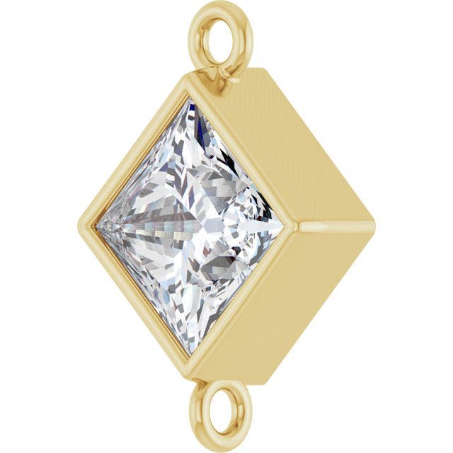 1/6 CT Lab-Grown Diamond Link, 5.5 mm x 5.5 mm, Square Bezel-Set