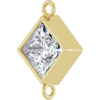 1/6 CT Lab-Grown Diamond Link, 5.5 mm x 5.5 mm, Square Bezel-Set