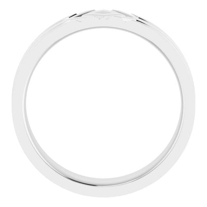 Grooved Comfort-Fit Flat Band, 6 mm, Style 2