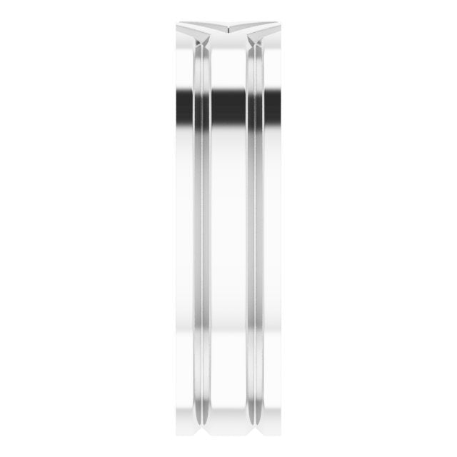 Grooved Comfort-Fit Flat Band, 6 mm, Style 2