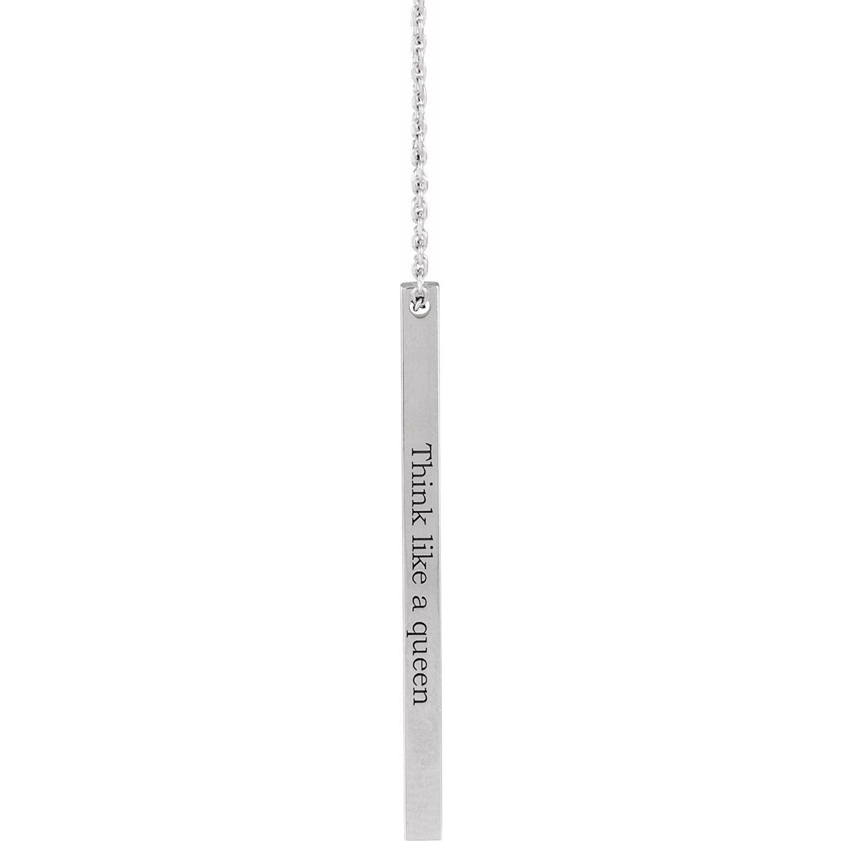 Engravable Four-Sided Bar 16-18" Necklace, 17 x 2.5 mm
