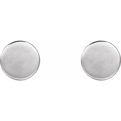 Engravable Disc Earrings