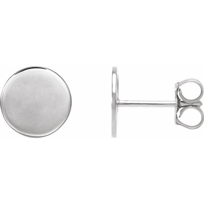 Engravable Disc Earrings