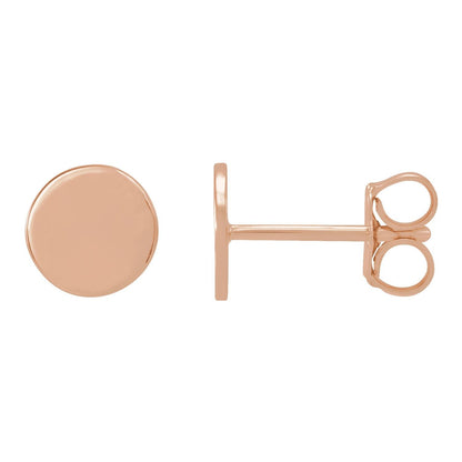 Engravable Disc Earrings