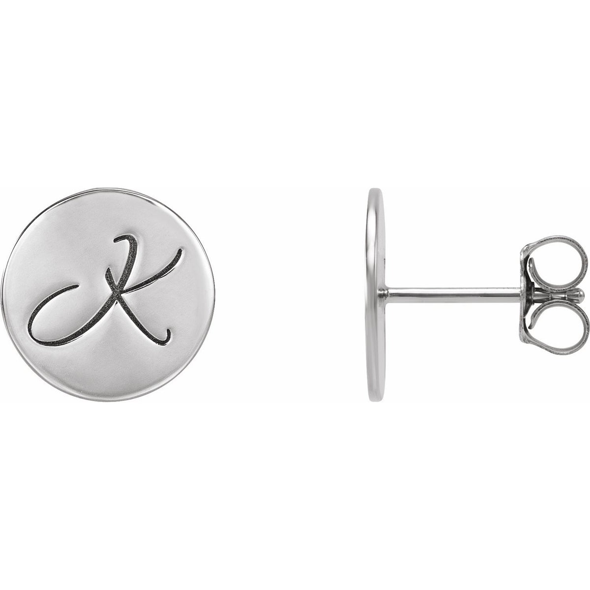 Engravable Disc Earring