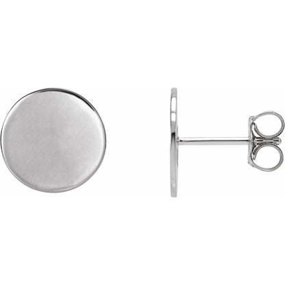 Engravable Disc Earrings
