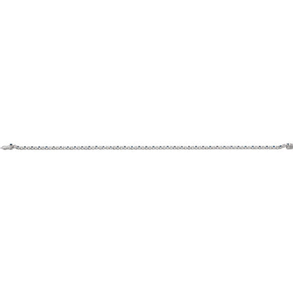 14K White Gold Natural Blue Sapphire & 5/8 CTW Natural Diamond Line 7 1/4" Bracelet
