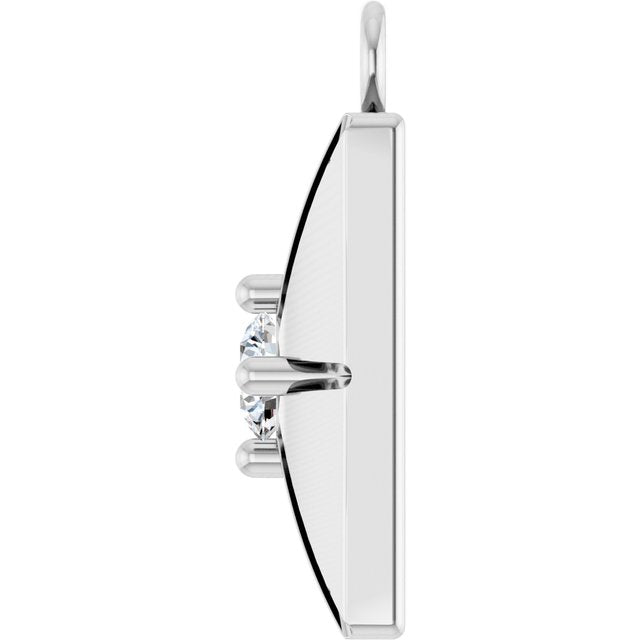 .03 CT Lab-Grown Diamond Starburst Dangle