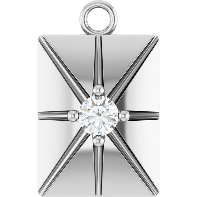 .03 CT Lab-Grown Diamond Starburst Dangle
