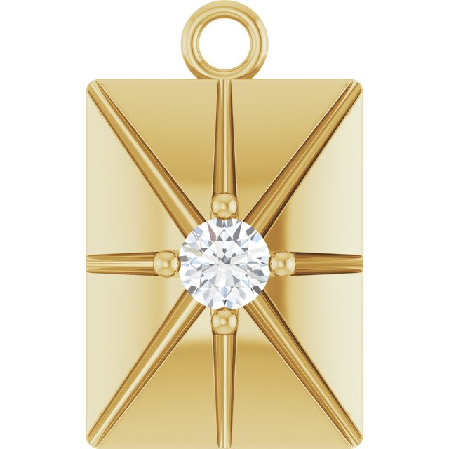 .03 CT Lab-Grown Diamond Starburst Dangle