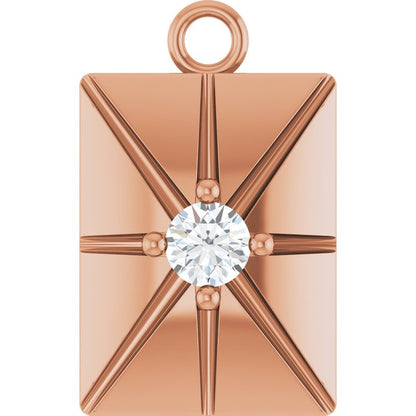 .03 CT Lab-Grown Diamond Starburst Dangle