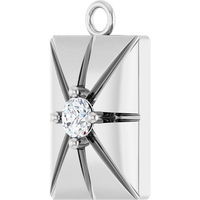 .03 CT Lab-Grown Diamond Starburst Dangle